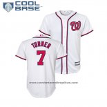 Camiseta Beisbol Nino Washington Nationals Trea Turner Cool Base Primera Replica Blanco