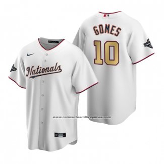 Camiseta Beisbol Nino Washington Nationals Yan Gomes 2020 Gold Program Replica Blanco