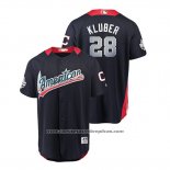 Camiseta Beisbol Hombre All Star Cleveland Indians Corey Kluber 2018 Home Run Derby American League Azul
