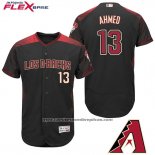 Camiseta Beisbol Hombre Arizona Diamondbacks 13 Nick Ahmed Negro Hispanic Heritage Flex Base