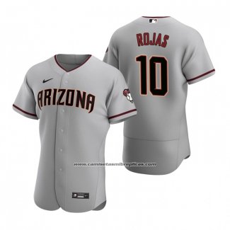 Camiseta Beisbol Hombre Arizona Diamondbacks Josh Rojas Autentico 2020 Road Gris