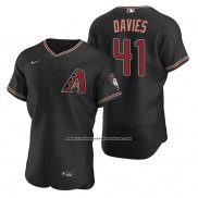 Camiseta Beisbol Hombre Arizona Diamondbacks Zach Davies Autentico Alterno Negro