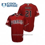 Camiseta Beisbol Hombre Arizona Diamondbacks Zack Greinke Cool Base 2019 Entrenamiento de Primavera Rojo