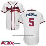 Camiseta Beisbol Hombre Atlanta Braves 5 Frojodie Freeman Autentico Collection Flex Base Blanco