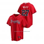 Camiseta Beisbol Hombre Atlanta Braves Austin Riley 2020 Replica Alterno Rojo