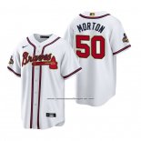 Camiseta Beisbol Hombre Atlanta Braves Charlie Morton 2022 Gold Program Replica Blanco