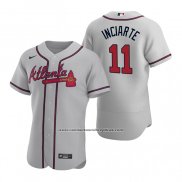 Camiseta Beisbol Hombre Atlanta Braves Ender Inciarte Autentico 2020 Road Gris