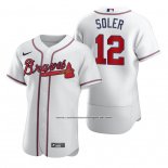 Camiseta Beisbol Hombre Atlanta Braves Jorge Soler Autentico Primera Blanco