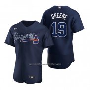 Camiseta Beisbol Hombre Atlanta Braves Shane Greene Autentico 2020 Alterno Azul