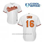 Camiseta Beisbol Hombre Baltimore Orioles 16 Wei Yin Chen Blanco Primera Cool Base