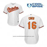 Camiseta Beisbol Hombre Baltimore Orioles 16 Wei Yin Chen Blanco Primera Cool Base