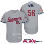 Camiseta Beisbol Hombre Baltimore Orioles 2017 Estrellas Y Rayas 56 Darren O'day Gris Flex Base