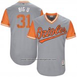 Camiseta Beisbol Hombre Baltimore Orioles 2017 Little League World Series 31 Ubaldo Jimenez Gris