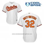 Camiseta Beisbol Hombre Baltimore Orioles 32 Matt Wieters Blanco Primera Cool Base