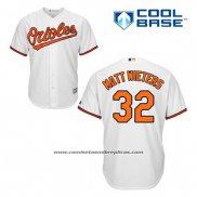 Camiseta Beisbol Hombre Baltimore Orioles 32 Matt Wieters Blanco Primera Cool Base