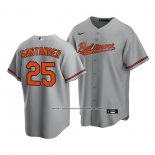 Camiseta Beisbol Hombre Baltimore Orioles Anthony Santander Replica Road 2020 Gris