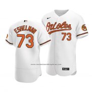 Camiseta Beisbol Hombre Baltimore Orioles Thomas Eshelman Autentico Primera Blanco