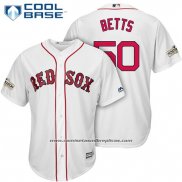 Camiseta Beisbol Hombre Boston Red Sox 2017 Postemporada 50 Mookie Betts Blanco Cool Base
