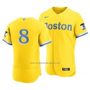 Camiseta Beisbol Hombre Boston Red Sox Carl Yastrzemski 2021 City Connect Autentico Oro