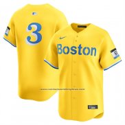 Camiseta Beisbol Hombre Boston Red Sox Ceddanne Rafaela Alterno Limited Amarillo