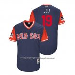 Camiseta Beisbol Hombre Boston Red Sox Jackie Bradley Jr. 2018 LLWS Players Weekend Jbj Azul