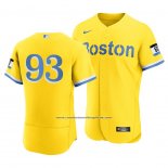 Camiseta Beisbol Hombre Boston Red Sox Jarren Duran 2021 City Connect Autentico Oro