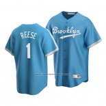Camiseta Beisbol Hombre Brooklyn Los Angeles Dodgers Light Blue Pee Wee Reese Cooperstown Collection Alterno Azul