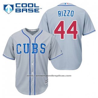 Camiseta Beisbol Hombre Chicago Cubs 44 Anthony Rizzo Gris Alterno Cool Base