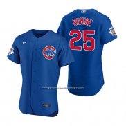 Camiseta Beisbol Hombre Chicago Cubs Austin Romine Autentico Alterno Azul