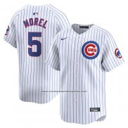 Camiseta Beisbol Hombre Chicago Cubs Christopher Morel Primera Limited Blanco