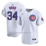 Camiseta Beisbol Hombre Chicago Cubs Kerry Wood Primera Limited Blanco