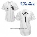Camiseta Beisbol Hombre Chicago White Sox 1 Adam Eaton Blanco Primera Cool Base