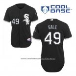 Camiseta Beisbol Hombre Chicago White Sox 49 Chris Sale Negro Alterno Cool Base