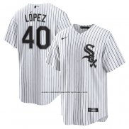 Camiseta Beisbol Hombre Chicago White Sox Reynaldo Lopez Primera Replica Blanco