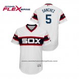 Camiseta Beisbol Hombre Chicago White Sox Yolmer Sanchez Flex Base Blanco