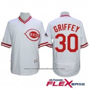 Camiseta Beisbol Hombre Cincinnati Reds 30 Ken Griffey Jr Autentico Collection Flex Base Blanco