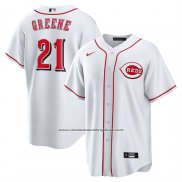Camiseta Beisbol Hombre Cincinnati Reds Hunter Greene Primera Replica Blanco