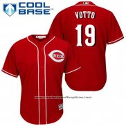 Camiseta Beisbol Hombre Cincinnati Reds Joey Votto 19 Rojo Alterno Cool Base