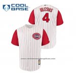 Camiseta Beisbol Hombre Cincinnati Reds Jose Iglesias Throwback 1961 Cool Base Blanco Rojo
