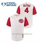 Camiseta Beisbol Hombre Cincinnati Reds Jose Iglesias Throwback 1961 Cool Base Blanco Rojo