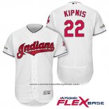 Camiseta Beisbol Hombre Cleveland Indians 2017 Postemporada Jason Kipnis Blanco Flex Base