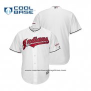 Camiseta Beisbol Hombre Cleveland Indians 2019 All Star Patch Cool Base Primera Personalizada Blanco