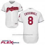 Camiseta Beisbol Hombre Cleveland Indians 8 Lonnie Chisenhall Blanco Flex Base