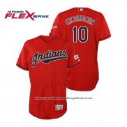 Camiseta Beisbol Hombre Cleveland Indians Edwin Encarnacion 2019 All Star Patch Flex Base Rojo