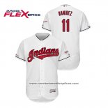 Camiseta Beisbol Hombre Cleveland Indians Jose Ramirez 150th Aniversario Patch 2019 All Star Flex Base Blanco