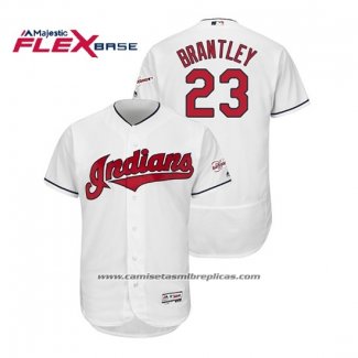 Camiseta Beisbol Hombre Cleveland Indians Michael Brantley 2019 All Star Patch Flex Base Blanco