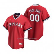 Camiseta Beisbol Hombre Cleveland Indians Personalizada Cooperstown Collection Road Rojo