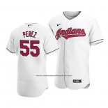 Camiseta Beisbol Hombre Cleveland Indians Roberto Perez Autentico Primera Blanco