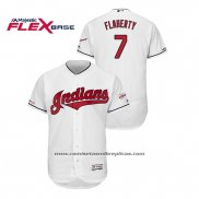 Camiseta Beisbol Hombre Cleveland Indians Ryan Flaherty 150th Aniversario Patch 2019 All Star Flex Base Blanco