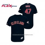 Camiseta Beisbol Hombre Cleveland Indians Trevor Bauer 150th Aniversario Patch 2019 All Star Flex Base Azul